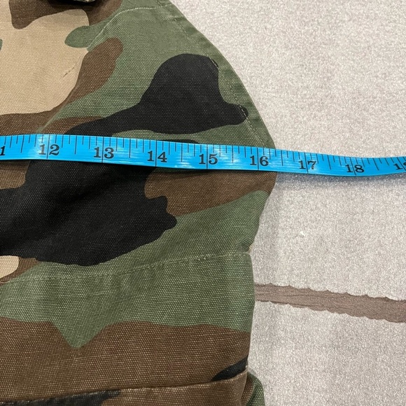 [M/10]RVCA Green and Brown Camouflage Ankle Cropped Jumpsuit Overall - Picture 9 of 12